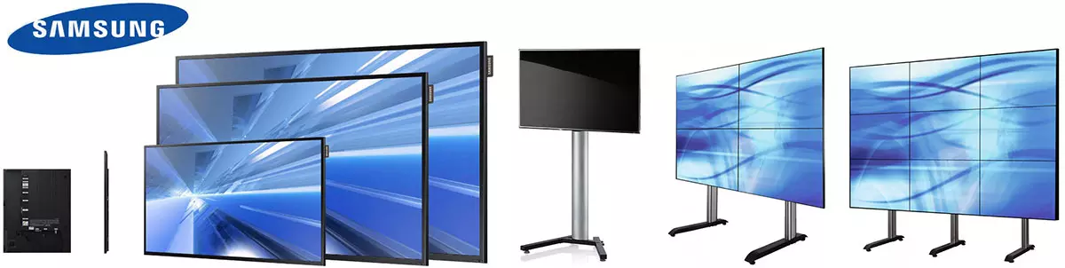A comparison of Samsung computer displays showcasing advanced technology